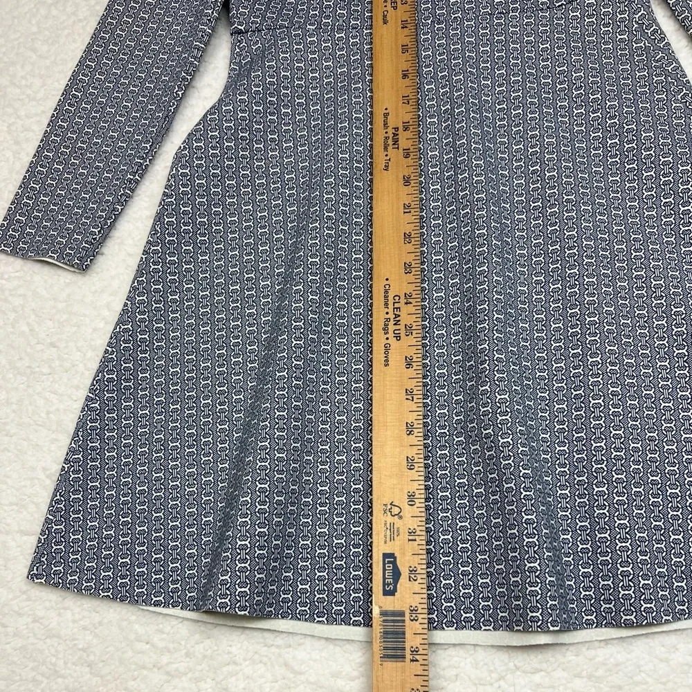 TORY BURCH Corrine Dress in New Ivory/Navy Gemini Size XS